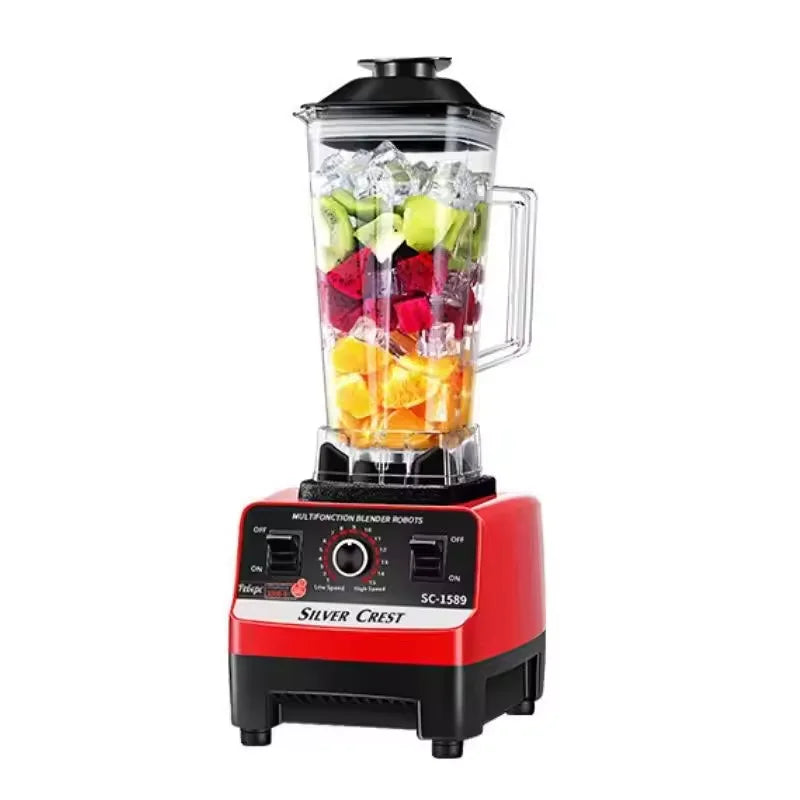 4500W Pure Copper Motor, 2-in-1 Food Processor & Smoothie Mixer