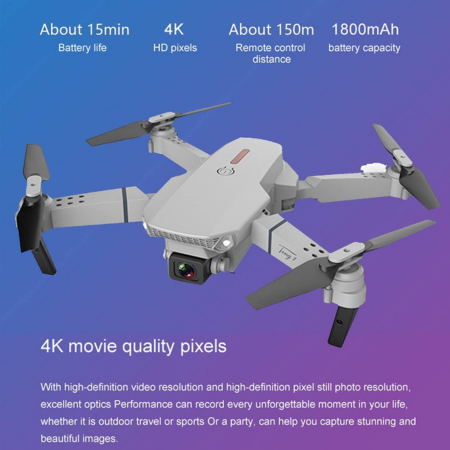 E88 Pro Drone 4K – Foldable WiFi Drone with HD Camera &amp; Altitude Hold