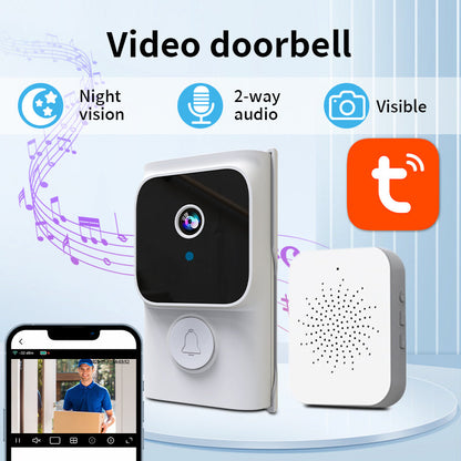 Wireless Doorbell Camera – 1080p HD, Bidirectional Audio, WiFi Video Intercom