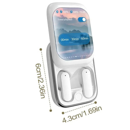 Bluetooth Earbuds – Touch Screen Slider Smart Display