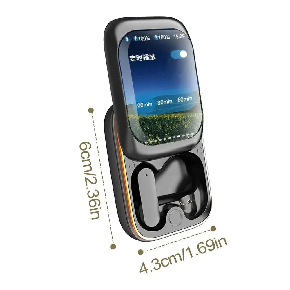 Bluetooth Earbuds – Touch Screen Slider Smart Display