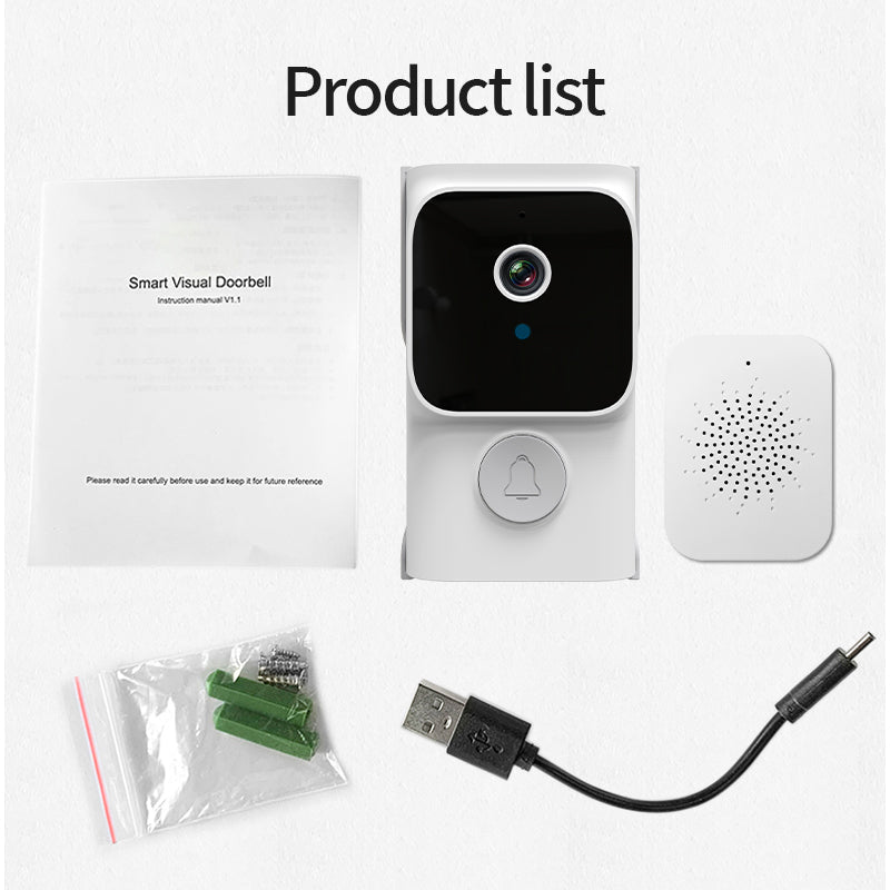 Wireless Doorbell Camera – 1080p HD, Bidirectional Audio, WiFi Video Intercom