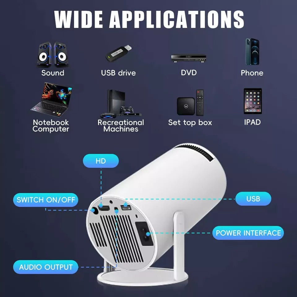 Mini Projector – 4K Support | Smart & Portable Home Theater