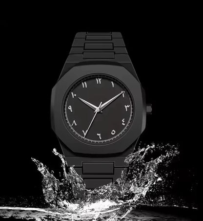 Arabic Style Quartz Men's Black Watch
