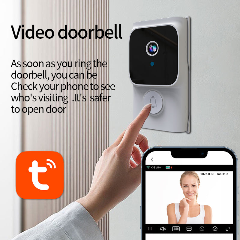 Wireless Doorbell Camera – 1080p HD, Bidirectional Audio, WiFi Video Intercom